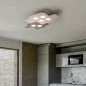 Mobile Preview: Two Puzzle LED ceiling lamps in the kitchens in dove-gray and dark brown