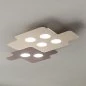 Mobile Preview: Two Puzzle LED lamps on the ceiling in dove gray and dark brown