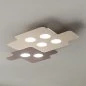 Preview: Two Puzzle LED lamps on the ceiling in dove gray and dark brown