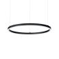 Preview: Schwarze Ringleuchte Oracle Slim Ø:90cm