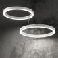 Preview: Weiße LED Ring-Pendelleuchte Oracle in weiß