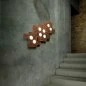 Preview: Three Puzzle LED lamps on the staircase, color: oxidized brown