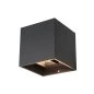 Preview: Bathroom cube LED wall light Riko IP44 black