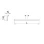 Preview: LED mirror lamp Aalto chrome 50cm