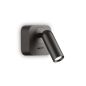 Preview: Ideal Lux Bean square wall reading lamp