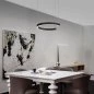 Preview: Kitchen table LED pendant lamp Hug in black Ø:40cm