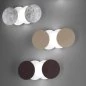 Preview: Nuvola LED Wandleuchte mit Drehscheiben in Silber, Dunkelbraun, Taubengrau