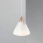 Preview: Glass pendant lamp Strap 27 leather suspension in brown