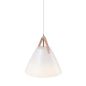 Preview: Glass pendant lamp Strap 27 leather suspension in brown