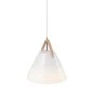 Preview: Glass pendant lamp Strap 27 leather suspension in brown