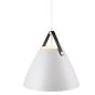 Preview: Pendant lamp Strap 36 white leather suspension in black