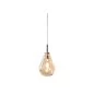 Preview: Glass pendant lamp with amber colored drop lampshade