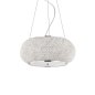 Preview: Ideal Lux crystal pendant lamp Pasha chrome 6-flame