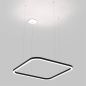 Preview: Square ring pendant lamp 138x138cm in black with suspension lateral