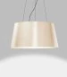 Preview: Round Fabric Pendant Light Doss in Beige-Ice Coffee