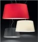 Preview: Fabric pendant lamps Doss in red, cream, dark gray