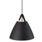 Preview: Pendant lamp Strap 36 black leather suspension in black