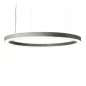 Mobile Preview: Ring-shaped LED pendant light Halo by Planlicht in silver