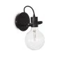 Preview: Vintage Stil Wandlampe Radio in schwarz