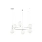 Mobile Preview: White Ring chandelier with 6 glass balls by Maytoni