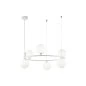 Preview: White Ring chandelier with 6 glass balls by Maytoni