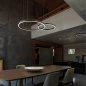 Preview: Dining table pendant lamp Loop 2 rings in black S75-S50