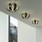 Preview: Three flower LED ceiling lights Geo: Color outside black, inside gold Preview: Three flower LED ceiling lights Geo: Color outside black, inside gold