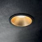 Preview: Recessed ceiling light outside in black, inside in gold matt