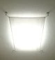 Preview: Rechteckige Stoff Deckenlampe 105x60cm mit weißen Segeltuch