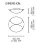 Preview: Lika round fabric ceiling lamp Sinua 60cm