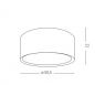 Preview: Skizze von Deckenlampe Wheel PL3 in weiss