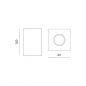 Preview: Square surface mounted ceiling spotlight Mango white