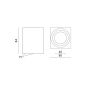 Preview: Square ceiling spotlight OH37 silver