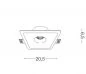 Preview: Skizze von Gips Decken-Einbaulampe Zephyr FI1 big