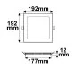 Preview: Flat LED downlight square dimmable 15W white