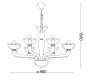Preview: Ideal Lux Casanova chandelier smoked glass