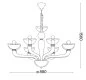 Preview: Ideal Lux Casanova chandelier glass transparent