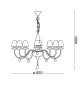 Preview: Ideal Lux Blanche chandelier antique SP8