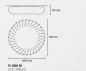 Preview: Runde Strech-Stoff-Skizze von Deckenlampe Ring 80 von Lika