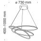 Preview: Maytoni LED pendant lamp Nola Ø:73cm