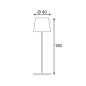 Preview: Outdoor floor lamp Adegan H: 180cm