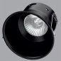 Preview: Black floodlight-shaped recessed spotlight Vulcano