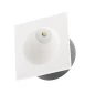 Preview: White recessed wall light with square front cover 80x80mm