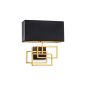 Preview: Schwarz-goldene Wandlampe-Bettlampe Luxury
