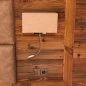 Preview: Braune Wandlampe mit LED Lesearm neben dem Bett Preview: Braune Wandlampe mit LED Lesearm neben dem Bett
