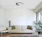 Mobile Preview: Ring Deckenlampe passt auch im Wohnzimmer über der Couch