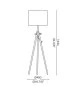 Mobile Preview: Dreibeinige Stehlampe York von Ideal Lux Skizze