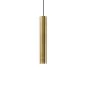 Preview: Pendant lamp with cylinder lampshade in brushed brass