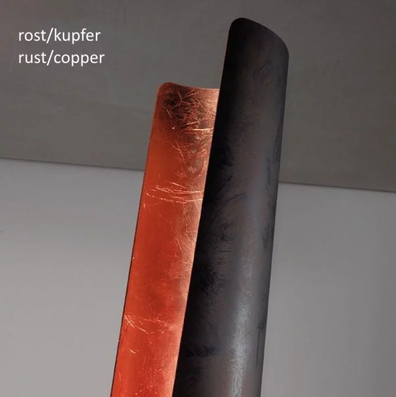 Floor lamps color dark brown and leaf copper