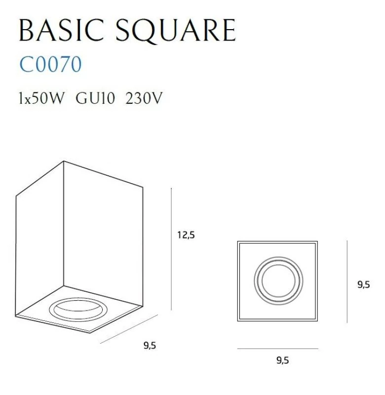 Skizze Basic Square 1 weiß